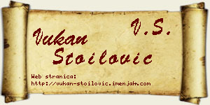 Vukan Stoilović vizit kartica